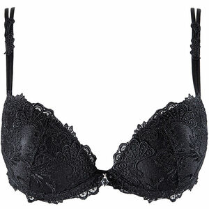 Balcony bra in lace with guipure by Lise Charmel red