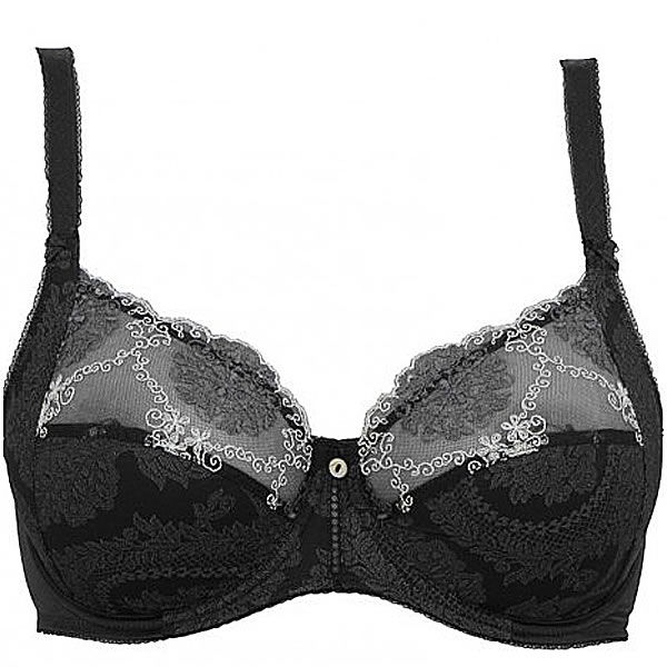Rosa Faia Beautyfull Lace Rose Black, Soft bra with padded cups