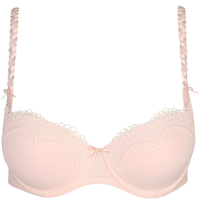 Lightly Padded Balcony Bra with Lace Panels