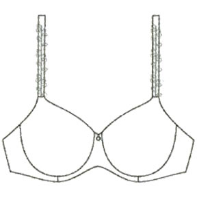 Molded wire bra