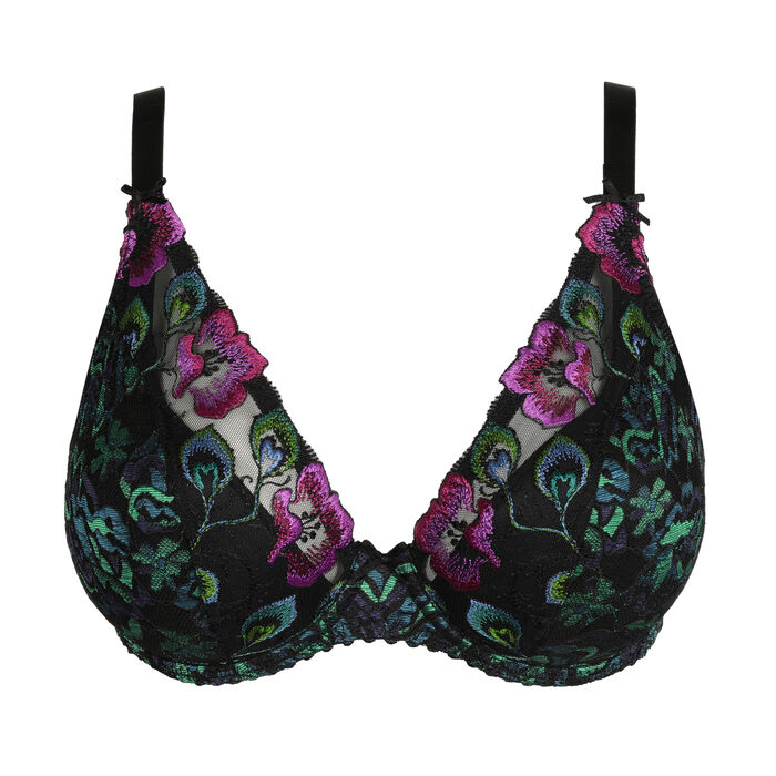 Half padded plunge bra