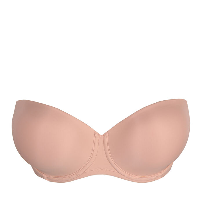 Padded bra - Strapless Figuras Prima Donna couleur Powder rose Rose Charbon  tailles 90 95 100 105