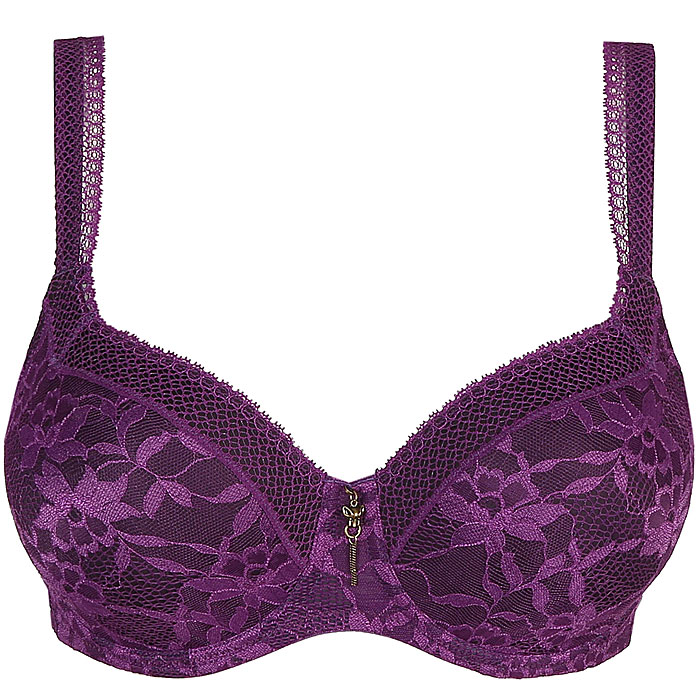 PrimaDonna Twist TOUGH GIRL purple sparkle padded bra - heart