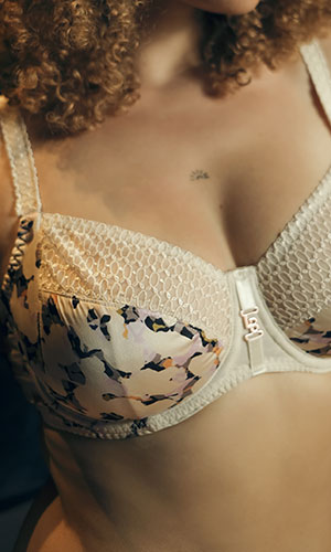 Louisa Bracq Angie printed push-up bra - Linen